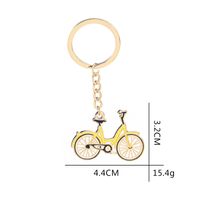 Mode Simple Nouveau Trousseau Personnalité Dessin Animé Créatif Vélo Petite Voiture Jaune Alliage Goutte D&#39;huile Porte-clés Nihaojewelry En Gros main image 6