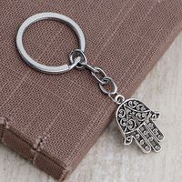 Fashion New Simple  Personality Retro Hollow Fatima Palm Personality Keychain Trendy Hundred Accessories main image 6