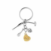 Ensemble De Gadgets Cadeau Fête Des Pères Personnalisé Pendentif Porte-clé Je T&#39;aime Pêche Coeur Pendentif Trousseau Nihaojewelry Gros main image 1