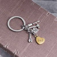 Ensemble De Gadgets Cadeau Fête Des Pères Personnalisé Pendentif Porte-clé Je T&#39;aime Pêche Coeur Pendentif Trousseau Nihaojewelry Gros main image 3