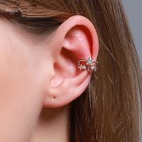 Fashion Simple New Ear Bone Clip   Double-layer Star Ear Clip Five-pointed Star Earless Pierced Single Copper Earrings Nihaojewelrywholesale main image 6