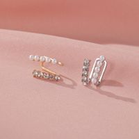 Nouveaux Clips D&#39;oreille De Mode Simples Tempérament Diamant Clips D&#39;oreille En Alliage Unique Nihaojewelry Gros main image 3