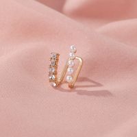 Nouveaux Clips D&#39;oreille De Mode Simples Tempérament Diamant Clips D&#39;oreille En Alliage Unique Nihaojewelry Gros main image 4