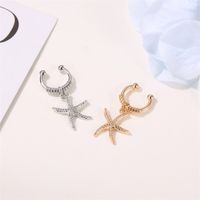 Fashion New Simple  Ocean Wind Stars Pendant Ear Bone Clip Starfish Copper   Single Ear Clip Nihaojewelrywholesale main image 5