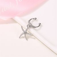 Fashion New Simple  Ocean Wind Stars Pendant Ear Bone Clip Starfish Copper   Single Ear Clip Nihaojewelrywholesale main image 6