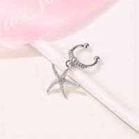 Moda Nueva Simple Océano Viento Estrellas Colgante Oreja Clip De Hueso Estrella De Mar Cobre Solo Oreja Clip Nihaojewelrywholesale main image 6