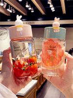 Creative Fresh Forest Bunny Glass Female Student Portable Cute Water Cup Nihaojewelry Wholesale main image 1