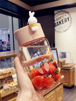 Creative Fresh Forest Bunny Glass Female Student Portable Cute Water Cup Nihaojewelry Wholesale main image 3