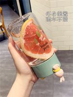 Creative Fresh Forest Bunny Glass Female Student Portable Cute Water Cup Nihaojewelry Wholesale main image 6