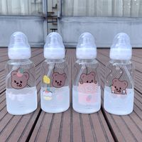 Mori Pacifier Glass Bottle Baby Girl Heart Cute Bear Printed Water Cup Female Student  Portable Water Cup Nihaojewelry Wholesale main image 3