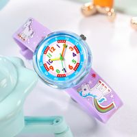 Candy-colored Printed Strap Student Watch Small And Cute Printed Plastic Strap Casual Watch Children's Watch main image 1