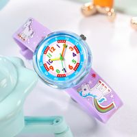 Candy-colored Printed Strap Student Watch Small And Cute Printed Plastic Strap Casual Watch Children's Watch main image 2