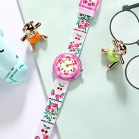 Candy-colored Printed Strap Student Watch Small And Cute Printed Plastic Strap Casual Watch Children's Watch main image 6