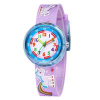 Candy-colored Printed Strap Student Watch Small And Cute Printed Plastic Strap Casual Watch Children's Watch main image 3