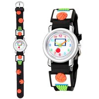 3d Geprägte Kinder Uhr Basketball Muster Schüler Sport Uhr Grundschüler Junge Sport Uhr Watch main image 1