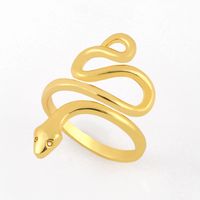 Fashion New Simple Copper Snake Ring Hot Selling  Creative Personality Exaggerated Snake  Ring  Nihaojewelry Wholesale main image 1