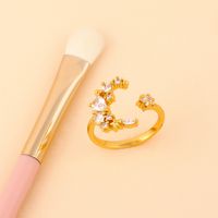 Fashion New Simple  Bohemian Ring Creative Design  Copper Moon Star Ring Micro-set Zircon Ring Nihaojewelry Wholesale main image 6