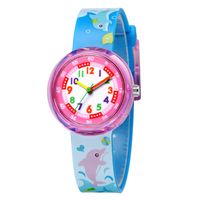 Candy-colored Printed Strap Student Watch Small And Cute Printed Plastic Strap Casual Watch Children's Watch sku image 1