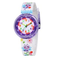 Candy-colored Printed Strap Student Watch Small And Cute Printed Plastic Strap Casual Watch Children's Watch sku image 2