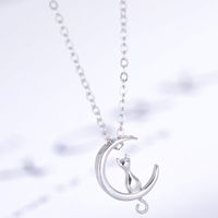 Exquisite Korean Fashion Sweet Cute Cat Personality Necklace Wholesale Niihaojewelry sku image 1