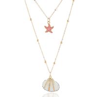Fashion Metal Simple Seashell Accessories Double Temperament Personality Necklace Wholesale Niihaojewelry sku image 1