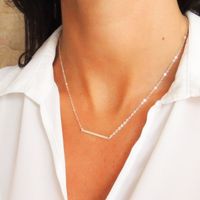 Ornaments Geometric Round Word Necklace Stainless Steel Two-piece Necklace Clavicle Chain Wholesale Niihaojewelry main image 3