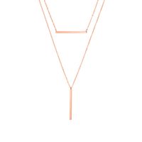 Ornaments Geometric Round Word Necklace Stainless Steel Two-piece Necklace Clavicle Chain Wholesale Niihaojewelry main image 6