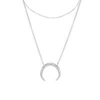 New Hot Sale  Stainless Steel Moon Combination Necklace Suit Wholesale Niihaojewelry main image 5
