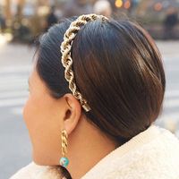 Fashion Trend New Alloy Chain Interlocking Metal Headband Fashion Twist Hair Accessories Wholesale Niihaojewelry main image 1