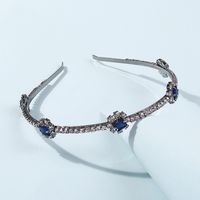 Fashion Trend New Retro Blue Diamond Hair Band Hot-selling Personality Wild Bride Hair Accessories Wholesale Niihaojewelry main image 3