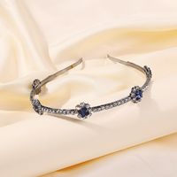 Fashion Trend New Retro Blue Diamond Hair Band Hot-selling Personality Wild Bride Hair Accessories Wholesale Niihaojewelry main image 5