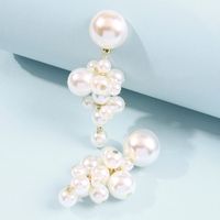 South Korea New Sweet Temperament Long Earrings Korean Fashion Imitation Pearl Grape String Earrings Wholesale Nihaojewelry main image 3