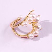 Fashion Niche Design Pearl Ring Trend Semi-open Creative Alloy Ring Wholesale Niihaojewelry main image 5