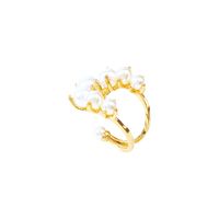 Fashion Niche Design Pearl Ring Trend Semi-open Creative Alloy Ring Wholesale Niihaojewelry main image 6