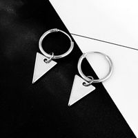 European And American New Personalized Earrings Triangle Pendant Ear Ring Neutral Earrings  Yiwu Cross-border Hoop main image 4