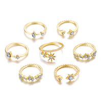 Star Moon Ring Set 7 Piece Set Creative Retro Simple Joint Ring Wholesale Niihaojewelry main image 6