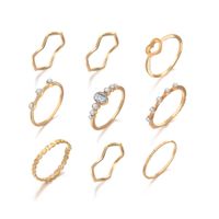 New Hollow Love Ring Creative Simple Joint Ring Set 9 Piece Set Wholesale Niihaojewelry main image 3