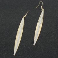 Fashion Willow Leaf Alloy Frosted Earrings Personality Creative Metal Earrings Wholesale Nihaojewelry main image 3
