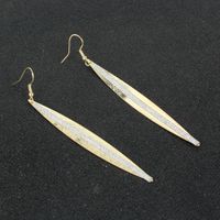 Fashion Willow Leaf Alloy Frosted Earrings Personality Creative Metal Earrings Wholesale Nihaojewelry main image 4