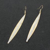 Fashion Willow Leaf Alloy Frosted Earrings Personality Creative Metal Earrings Wholesale Nihaojewelry main image 5