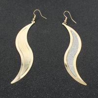 Fashion Frosted Willow-shaped Earrings Fashion Atmosphere Metal Personality Simple Earrings Wholesale Nihaojewelry main image 4