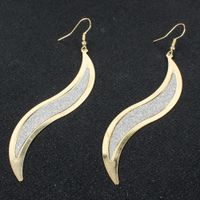 Fashion Frosted Willow-shaped Earrings Fashion Atmosphere Metal Personality Simple Earrings Wholesale Nihaojewelry main image 5