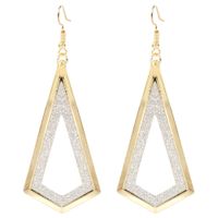 Fashion Earrings Frosted Diamond Hollow Earrings Simple Alloy Retro Earrings Wholesale Nihaojewelry main image 1