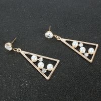 Personality Simple Temperament Alloy Diamond Pearl Earrings Fashion Earrings Wholesale Nihaojewelry main image 5