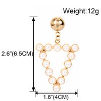 Einfache Persönlichkeit Geometrische Legierung Diamant Eingelegte Perlen Ohrringe Grenz Überschreitende Europäische Und Amerikanische Mode Ohrringe Ohrringe Weibliche F5930 main image 6