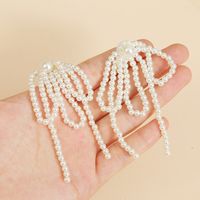 Korean Temperament Hand-woven Pearl Tassel Earrings Personality Long Earrings Jewelry Wholesale Nihaojewelry main image 3