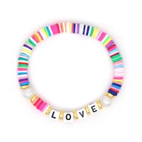 Original Simple Pearls Natural Pearl Hand-woven Love Love Colorful Soft Clay Clay Bracelet Wholesale Nihaojewelry main image 6