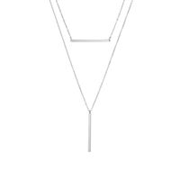 Ornaments Geometric Round Word Necklace Stainless Steel Two-piece Necklace Clavicle Chain Wholesale Niihaojewelry sku image 1