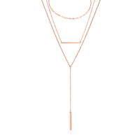 10273 Europäische Und Amerikanische Halskette Geometrische Runde Halskette L316 Edelstahl Dreiteilige Halskette Schlüsselbein Kette Im Stil sku image 3
