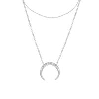 Nouvelle Vente Chaude En Acier Inoxydable Lune Combinaison Collier Costume En Gros Niihaojewelry sku image 1